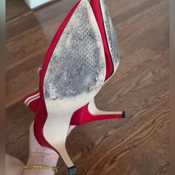 Leith Finn Sock Bootie In Ruby Red Size 8 - Picture 7 of 8